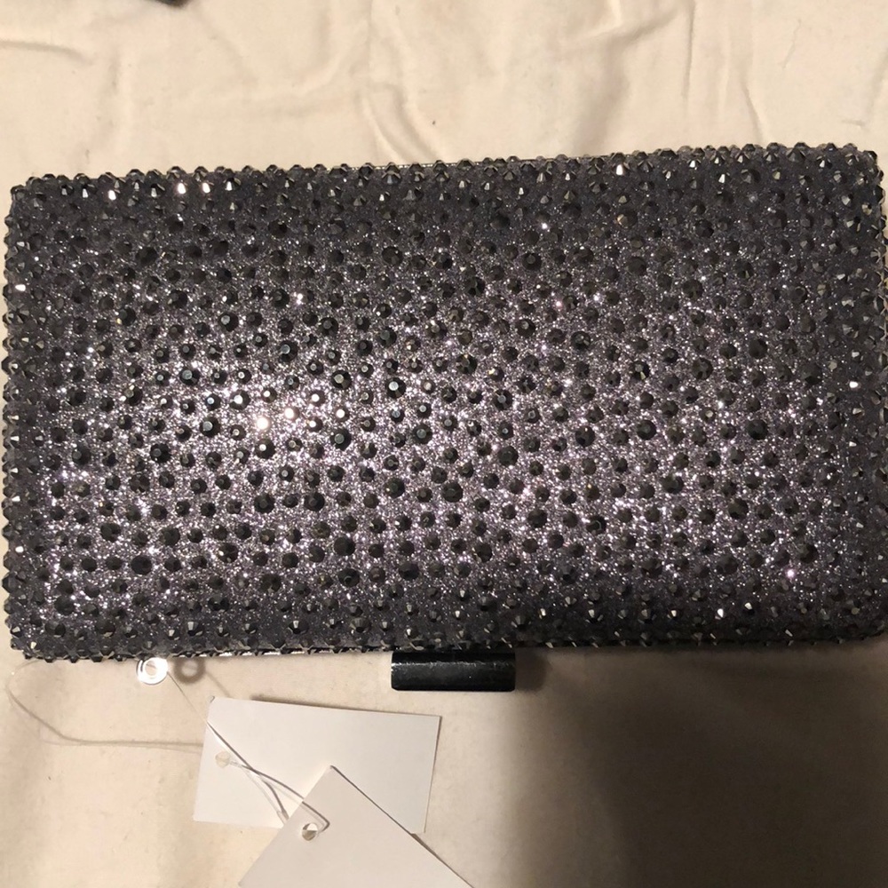 Bling! Silver sequin studded clutch! NWT